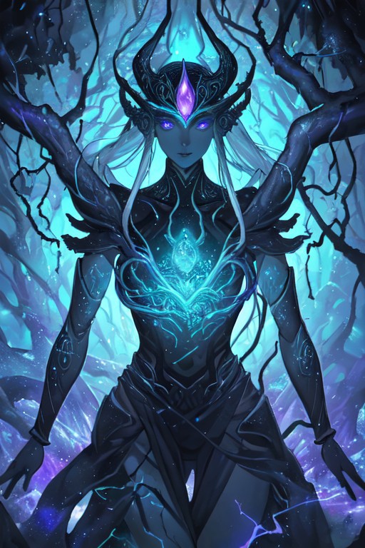 (masterpiece:1.2), (photo of a Biomechanical Timekeeper in a Crystal Cave, A bioluminescent organic clock pulsates with the rhythm of life within a crystal cave, its veins and arteries intertwined with glowing roots and vines, A Syndra stands watch, their eyes reflecting the eternal cycle of birth and decay, organic textures, bioluminescence, crystal formations, sense of mystery, harmonious composition, natural beauty:1.1), (art by Karel Thole:1.4), (hyperdetailed:1.1), (intricate details:1.0), (Refined details:1.1), (best quality:1.1), (high resolution:1.2)