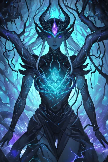 (masterpiece:1.2), (photo of a Biomechanical Timekeeper in a Crystal Cave, A bioluminescent organic clock pulsates with the rhythm of life within a crystal cave, its veins and arteries intertwined with glowing roots and vines, A Syndra stands watch, their eyes reflecting the eternal cycle of birth and decay, organic textures, bioluminescence, crystal formations, sense of mystery, harmonious composition, natural beauty:1.1), (art by Karel Thole:1.4), (hyperdetailed:1.1), (intricate details:1.0), (Refined details:1.1), (best quality:1.1), (high resolution:1.2)