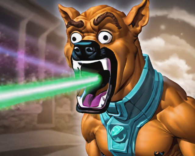 2d,scooby doo,1dog,laser,shoopdawoop,<lora:ShoopdawoopXL:0.7>