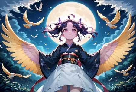 best resolution,score_9,score_8_up,score_7_up,score_6_up,score_8,score_7,score_6,best quality,masterpiece,source_anime,1girl,solo,kawaii,cute,winged_arms,A majestic harpy with dark feathers and glowing red eyes,wearing black japanese kimono,flying soaring through a stormy night sky.moonlight, starlight, firelight,wise,moonlit night sky,wind,cowboy shot,focus on face,dynamic shot, Expressiveh,eyesHD,high gradient eyes,detailed eyes,high definition eyes, <lora:Eyes_High_Definition:0.25> <lora:Expressive_H:0.75> <lora:winged_arm_style:0.85>