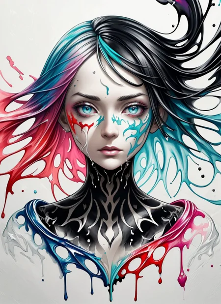 ((( splash of paint))) Colorful, beautiful woman, splash, disembodied head, Black ink flow, photorealistic, intricately detailed, fluid gouache, calligraphy, acrylic, watercolor art, 8k concept art, intricately detailed, complex, elegant, expansive, fantastical, (style-paintmagic) <lora:more_details:0.8> <lora:painted clothes5:1>