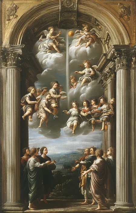 masterpiece,best quality,<lora:tbh206-sdxl:0.9>,illustration,style of Francesco Albani portrait of Housework robots