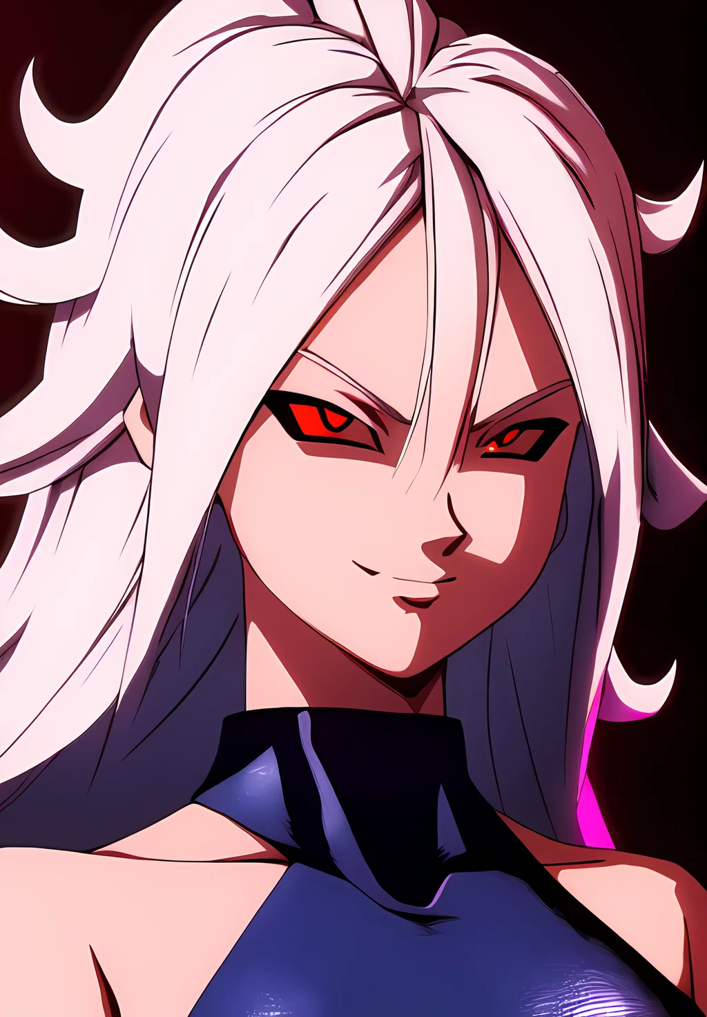 (Photo:1.3), highdetail, <lora:Android21:0.8>, Android21, 1girl, solo, evil smirk, portrait,, (acclaimed, alluring, captivating, exciting, gorgeous, striking:1.3), (trending on artstation:1.3)
