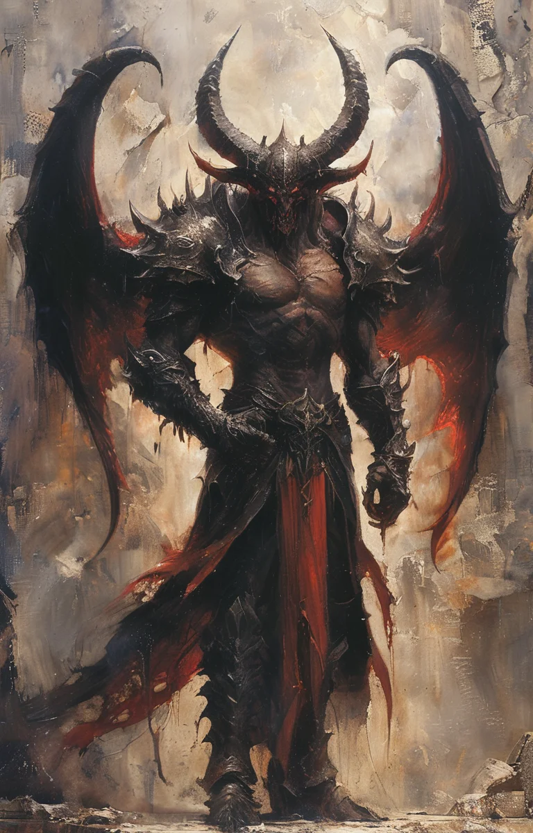 masterpiece,best quality,<lora:tbh258-sdxl:0.9>,illustration,style of diablo,monster, demon wings, demon tail, demon horns, animals