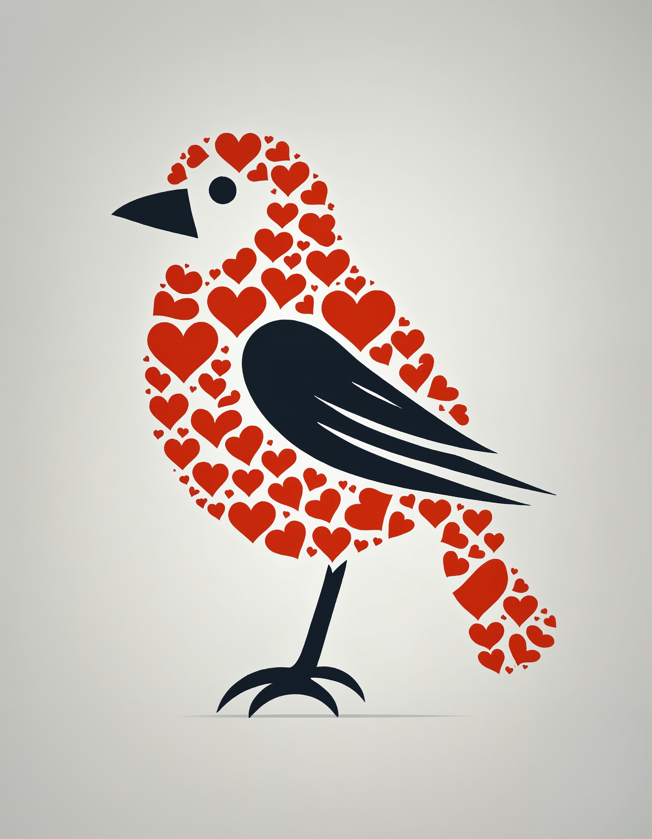 flat art with negative space that creates a logo out of a bird as zavy-flthrts