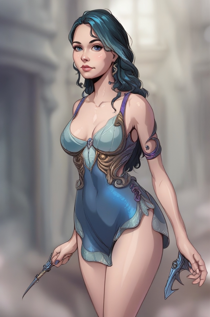 score_9, score_8_up, score_7_up, score_6, score_5, score_4, source_cartoon, realistic,1girl, looking at viewer, rating_safe herm dress <lora:Witch_Trainer-000007:0.8> w1tchtr4a1n3r.