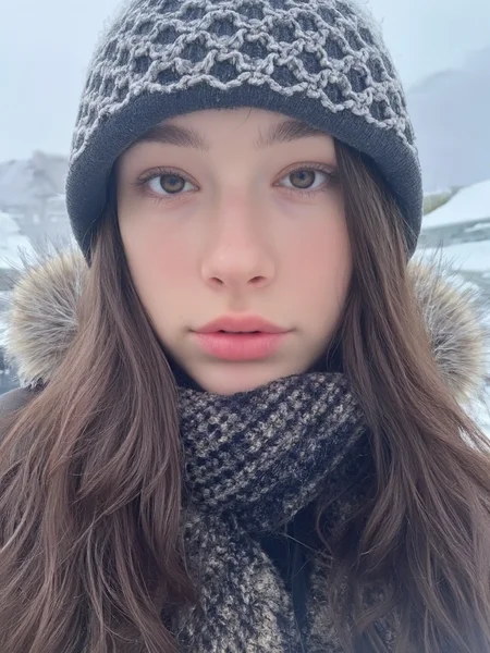 18yo beautiful cute girl with blushing and female orgasm,looking at viewer,she skin is naturally showing the texture of blood vessels and detailed pale skin,her thin face is very delicate,full body,
--,
--,
--,<lora:Dasha_Taran_majicf1_rank2_bf16:1>,she is Dasha Taran,in the south pole,there are many penguins around,outdoor winter wind,