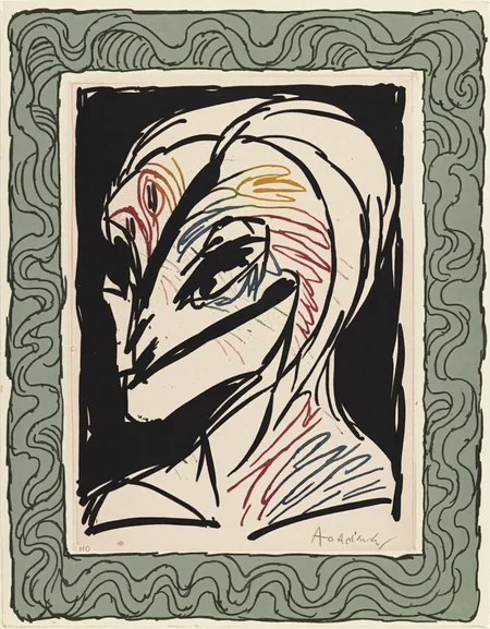 patterns,lines,shapes,expressive brushstrokes <lora:alechinsky_pony_v1:1> ' background 'by alechinsky pierre in 1967,figurative \(genre\),cartographic art,neo-expressionism \(style\),the artwork is a black and white portrait of a woman with a stylized face,created by alechinsky pierre in the year 1989. the portrait is drawn in a sketch-like style,with bold lines and shading that give the image a distinctive and expressive look., score_9, score_6_up, score_7_up