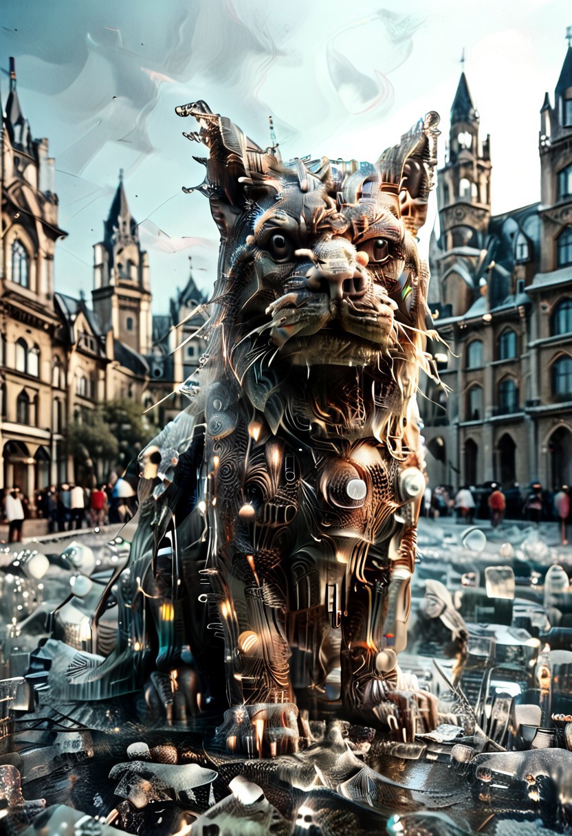 score_9, score_8_up, score_7_up, vibrant candy palette, baroque sci-fi, insane resolution, warped perspective, doll-like pupils, Crystal-winged gargoyle (feline smirk:1.2) in a Gothic Cathedral.  It is raining with a moody atmosphere.  Jutting out of the facade is a grotesque gargoyle with rain drops dripping from it's mouth, ultra detailed  and intricate design of the grey masonry stonework, , hologram dust, surreal (steampunk:0.8) glow, glowinglora, shimmer, chibi, satire, biomech-cute, fractal lights, oil-spill mirrors, 1c3_w1n73r, detailerlora