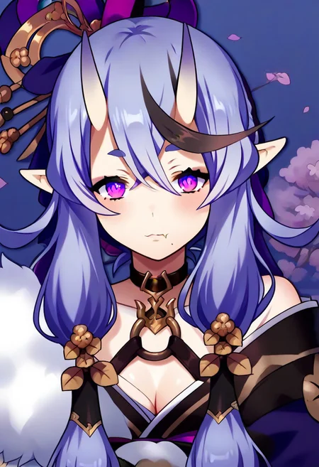 detailed background, posing, shiny skin, <lora:rindou.il:1>, rindou, purple eyes,