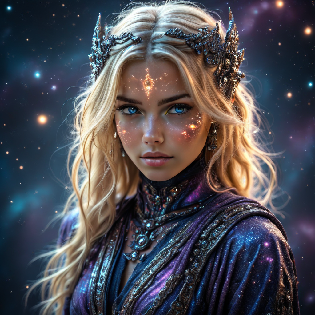 Gorgeous Galactic female with blonde hair