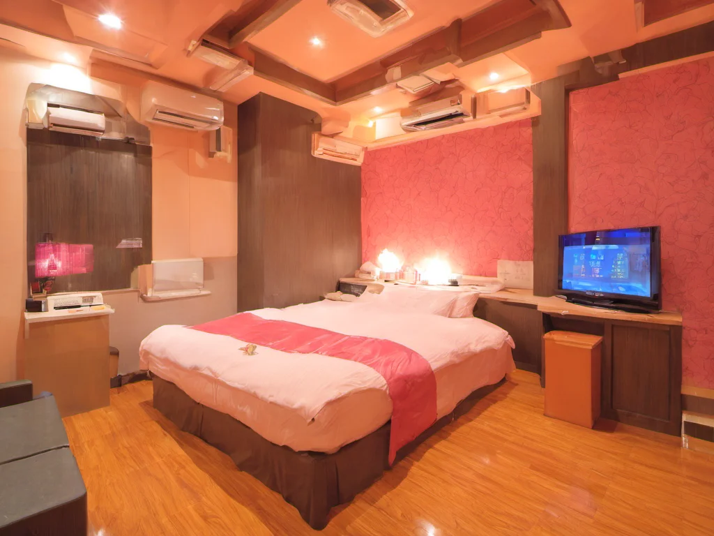 masterpiece, best quality, ultra-detailed, illustration,
lovehotel, LHbedpanel, bed, indoors, scenery, lamp, bedroom, television, pillow, monitor, cabinet, light, window, door, table, wooden floor,
<lora:Lovehotel_SDXL_V1:1>