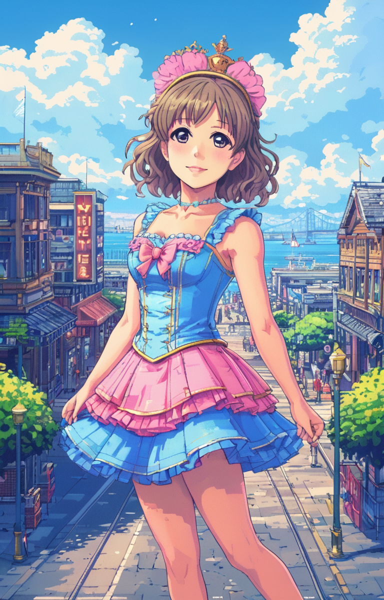 masterpiece,best quality,<lora:tbh15-sdxl:0.9>,illustration, portrait of idolmaster cinderella girls,