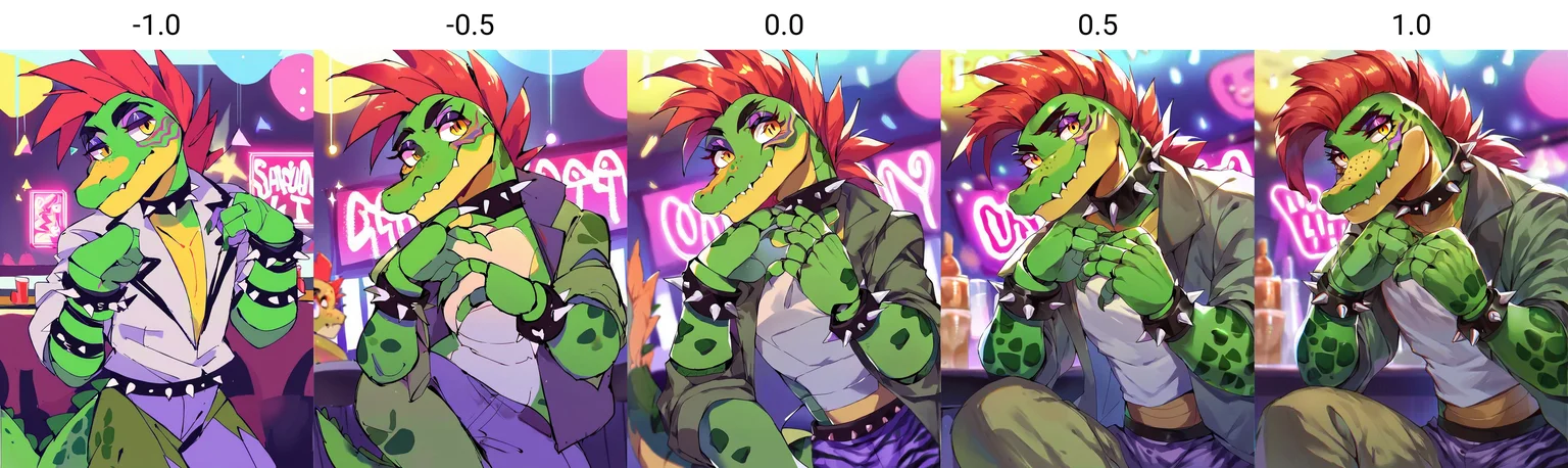 score_9, score_8_up, score_7_up, score_6_up, score_5_up, score_4_up, rating_safe, source_furry, solo athletic anthro (montgomery gator \(fnaf\):1.25), crocodile, yellow countershading, red hair, spiked bracelet, jewelry, spiked collar, jacket, pants, (neon sign, "WELCOME":1.5), (standing, half-length portrait, three-quarter view, looking at viewer:1.25), BREAK, (surrounded, crowd, being watched, large group, public nudity), (nightclub, restaurant, inside, night:1.25)<lora:Pony_DetailV1.0:-1.0>