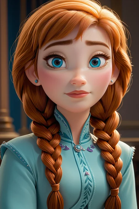 score_9, score_8_up, score_7_up,
<lora:DisneyAnna:1.0>
DisneyAnna, 1girl, orange hair, blue eyes, twin braids, looking at viewer, portrait