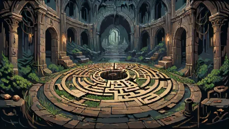 small centered composition, product shot, plain background, wallpaper art, in the center is an image of a ("The Labyrinth of Charm":1.3) , in focus, by Sabbas Apterus, Jon Foster, Dark fantasy illustration, gothic and macabre themes, detailed and atmospheric compositions, intricate linework, exploring the depths of the imagination, Fantasy art, dark fantasy, book covers, intricate detail, atmospheric landscapes, amateurish, cityscape, highly intricate, fine artistic composition, highly decorated, badge, set logical ambient background, fine detail, Hyper-realistic, 16k resolution, intricate details.
(masterpiece, award winning artwork)
many details, extreme detailed, full of details,
Wide range of colors, high Dynamic
 <lora:xl_more_art-full_v1:0.285>
 <lora:zavy-bcklt-sdxl:0.25> zavy-bcklt 
<lora:RMSDXL_Creative:0.24> 
<lora:add-detail-xl:1> 
<lora:MJ52:0.285>