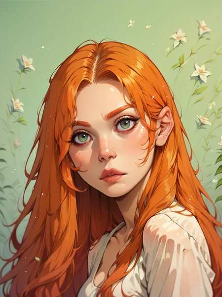 score_9, score_8_up, score_7_up, score_6_up, score_5_up, <lora:1mg1mgXLP:1> 1mg1mg, 1girl, portrait, long hair, ginger hair