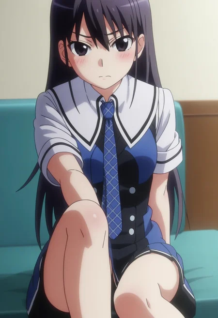 score_9, score_8_up, score_7_up, source_anime,
BREAK
1girl, solo, anime screencap, anime coloring,
<lora:shiYumikoV1:1>, shiyumikonime, long hair, black hair, black eyes,
school uniform, blue necktie, shirt,
looking at viewer, blush, sitting,