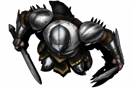 dndtoken, a warrior in plate armor, ((white background)) <lora:dndtoken_v101:0.9>