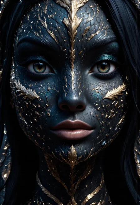 Shadowrun Math Projection - A close-up of a person's face (Jessica Szohr) with set logical ambient background, DayGlo black gold holographic equations projected Crisis Point their skin. The background is Ghost and [Egyptian|Folk], with the equations appearing Cinestill and ever-changing, creating a World of Warcraft and perfect symmetry mood
detailmaximizer, midjourneyv6.1,