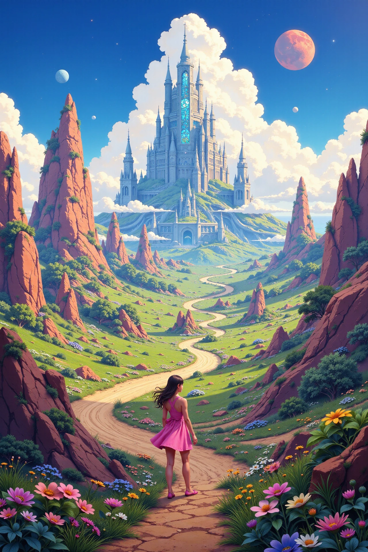 space colony beautiful landscape, cloudy sky, woman, very intricate, very detailed, sharp, bright, colorful, <lora:Hand v2:0.5> <lora:Anti-Blur:1><lora:Insane Detail Slider:0.25>  <lora:flux.1_lora_flyway_Epic-detail_v2:0.3> <lora:fluxenhancer:0.25> <lora:ROWER:0.6> <lora:flux-charmer-v1-1:0.4>   <lora:n1j1-5-12:1> n1j1