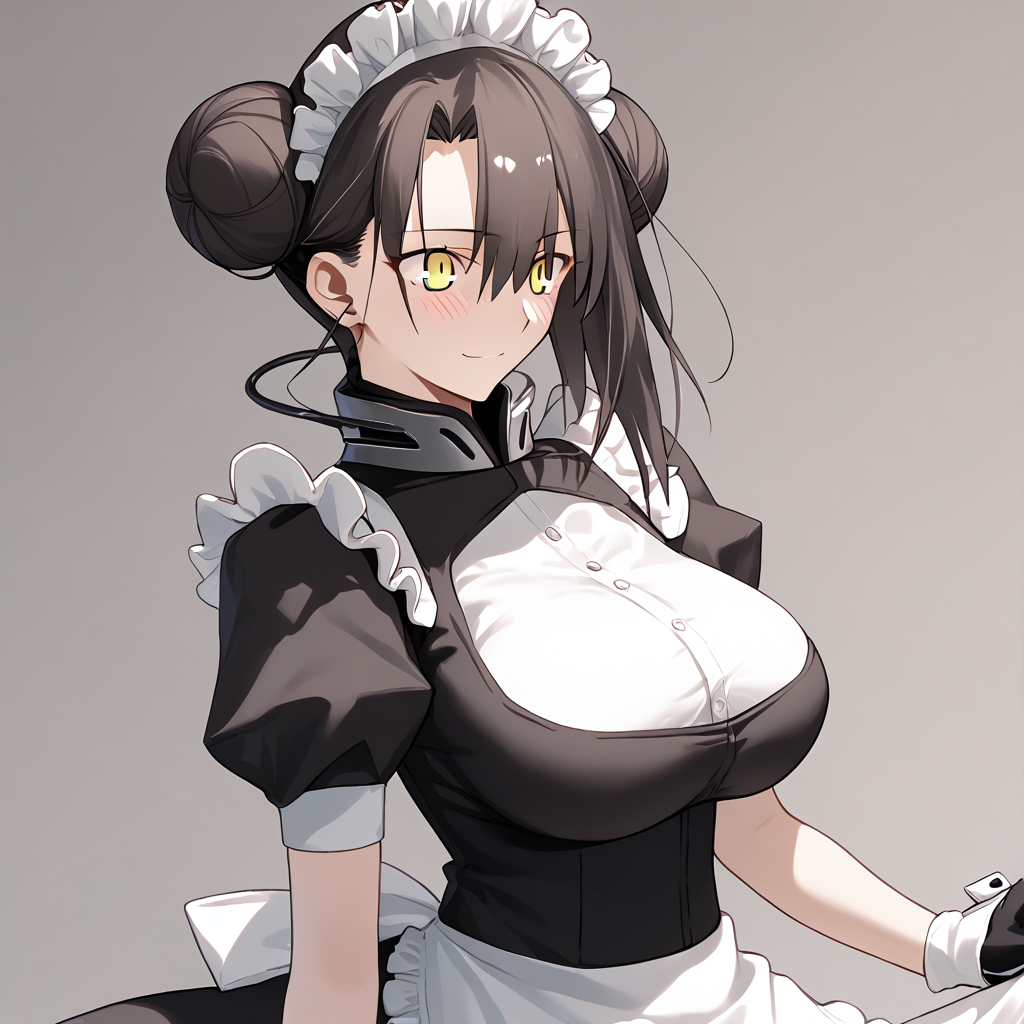 <lora:Takeuchi_Takashi_PonyXL_style_v01:1>
<lora:agent.pony:1>
score_9 , score_8_up , score_7_up , source_anime , 
masterpiece , best quality , ultra-detailed , 
BREAK
agent \(girls' frontline\), maid
1girl , woman , huge breasts , light smile , light blush , ((jeanne d'arc (fate)):0.5)  , 
long black hair  , maid dress ,  
howling
