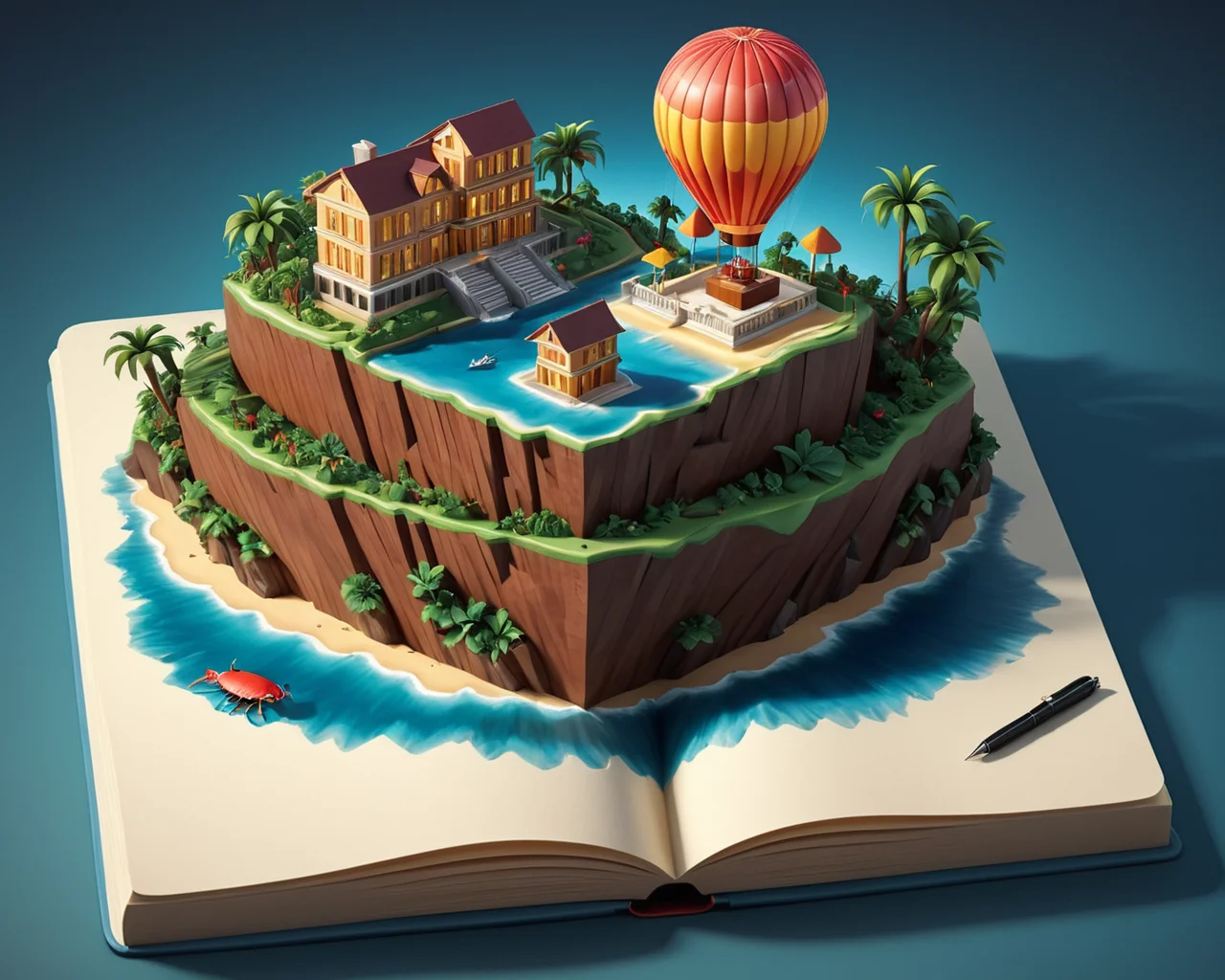 Architectural style <lora:Book_FFusion:0.8> cake sculpture, 8k stunning artwork, a book with a house on top of it, the greatest cake, gothic library, isometric 3d fantasy island, 3d book with a mountain and waterfall, by Jeffrey Smith, a book with a pile of spaghetti on top, art cover, isometric 8k, 3d illustration of a crab and island, highly detailed scene, a book with a hot air balloon and a pen<lora:CivitAI__Style_Fusion_-_FFusionAI_Entry_64DIM:0.2> FFusionAI Style <lora:test_Not_for_production.adultdel:0.2> . Clean lines, geometric shapes, minimalist, modern, architectural drawing, highly detailed