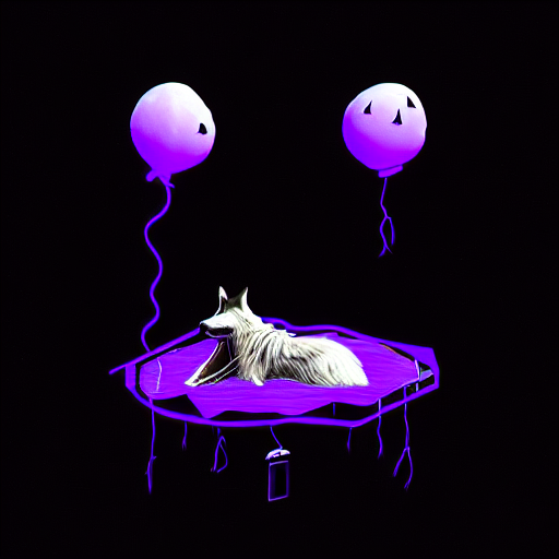 darknet_diaries, wolf, floating, fish, 1girl, building, air bubble, IPAD