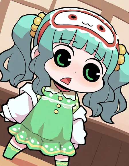 masterpiece, best quality, newest, absurdres, highres, safe, 1girl, futaba sana \(roomwear costume\), magia record: mahou shoujo madoka magica gaiden, papa \(shimeguru\), yellow green socks, solo, open mouth, indoors, dutch angle, <lora:futaba_sana_noobaiXLNAIXL_vPred10Version:0.7>