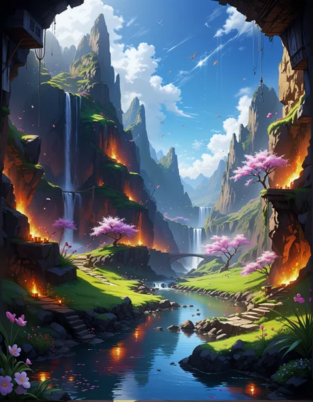surreal landscape:1.2
a hidden swamp, with secluded pools, thick reeds, hidden creatures, and a mysterious vibe,
,
Scattered showers Weather,
Homogenitus from industrial plumes,
Canyon reflected light bouncing,
Spring cherry blossom bloom,
Yardang wind-sculpted ridges,
Plateau where lava writes ancient runes,
Forges hammering comet fragments,
,
Takehiko Inoue
(masterpiece:1.4), (intricate details:1.4), (hyperrealistic:1.3),(painting:0.9),(ultra detailed:1.4), (8k resolution:1.3), (sharp focus), (dramatic perspective:1.1), (chromatic aberration:0.3), (film grain:0.2),
<lora:JuggerCineXL2:0.3>,
<lora:add-detail-xl:0.3>,
<lora:WildcardX-XL-Detail-Enhancer:0.4>,
<lora:xl_more_art-full_v1:0.7>,
<lora:ClassipeintXL2.1:0.3>,
<lora:Flux-XL_Scenery:0.3> flux-scenery ,
<lora:EnvyDramaticLightingXL01:0.7>
detailxl,