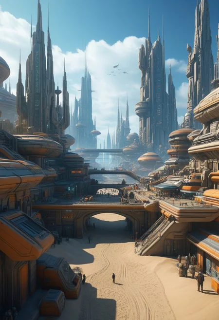 Midnighty, small colorful scifi future city, 
score_9, score_8_up, score_7_up, score_6_up, score_5_up, score_4_up, UHD, 8K, masterpiece, detailed, ultra_high_resolution, lots of detail, OverallDetailXL, detailxl, Sci-fi Environments, epiCPhotoGasm-colorfulPhoto,  PESandSculpture, sandsculpture, sand.