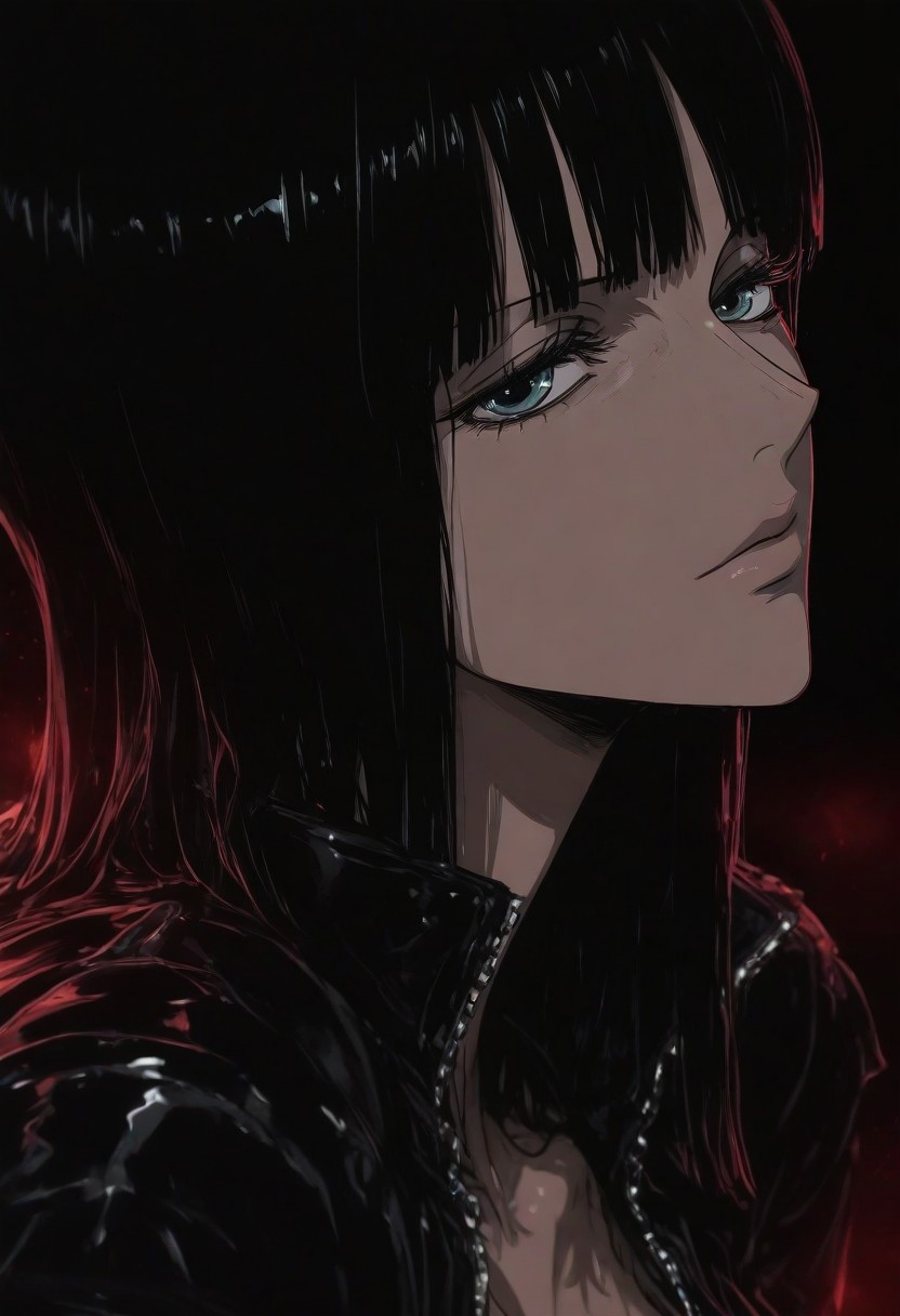 masterpiece, best quality, dark theme,
1girl, solo, nico robin,
close up,
