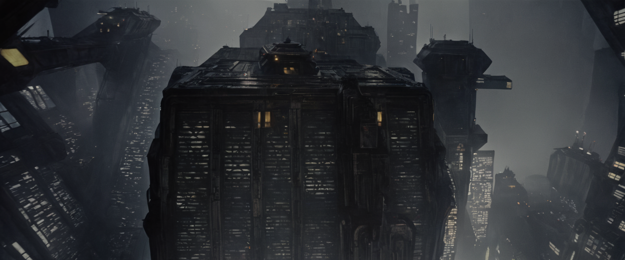<lora:bldr-000007:0.8>bldr, a very tall building with a lot of windows and an elevator on the outside
blade runner, retrofuturism