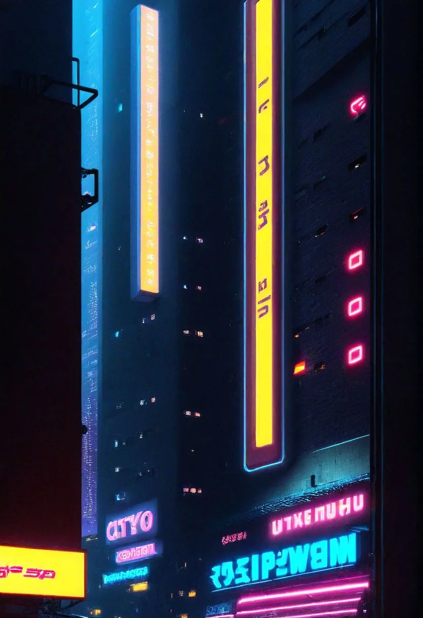 Late night in the street of a neon-lit city, Hitori Gotoh walks through the streets of a cyberpunk city, solo focus, focus on female,