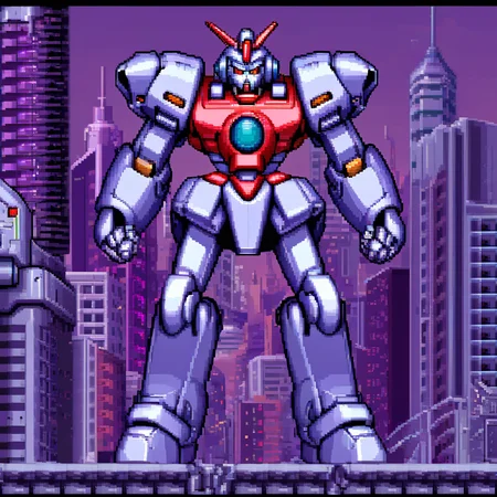 snes style,  robot, mecha ready to fight,city background   <lora:snesSDXLv3.1:1>