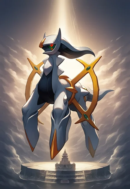 BREAK Score_9, Score_8_up, Score_7_up, source anime, arceus, 1girl, full body, sanctuary,