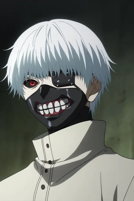 score_9, score_8_up, score_7_up, source_anime, rating_safe, , anime screencap, anime coloring, official style, , upper body, depth of field, 1boy, solo, male focus, <lora:ken_kaneki_pony:0.84>, ken_kaneki, white hair, short hair, bangs, eyepatch, colored sclera, black sclera, red eyes, eyepatch, mask, mouth mask, teeth, kagune \(tokyo ghoul\), , steampunk, , <lora:sdxl_lightning_8step_lora:1>