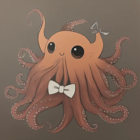 ( octopus wearing bow tie ), <lora:epiNoiseoffset_v2Pynoise:2>