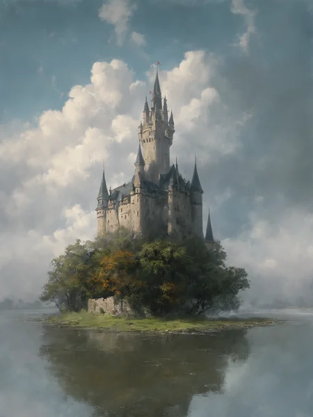 masterpiece, best quality, greg rutkowski,
scenery, no humans, tree, cloud, outdoors, sky, castle, fog, water, cloudy sky, tower, building, fantasy, day
, very detailed, high resolution, sharp, sharp image, 4k, 8k,