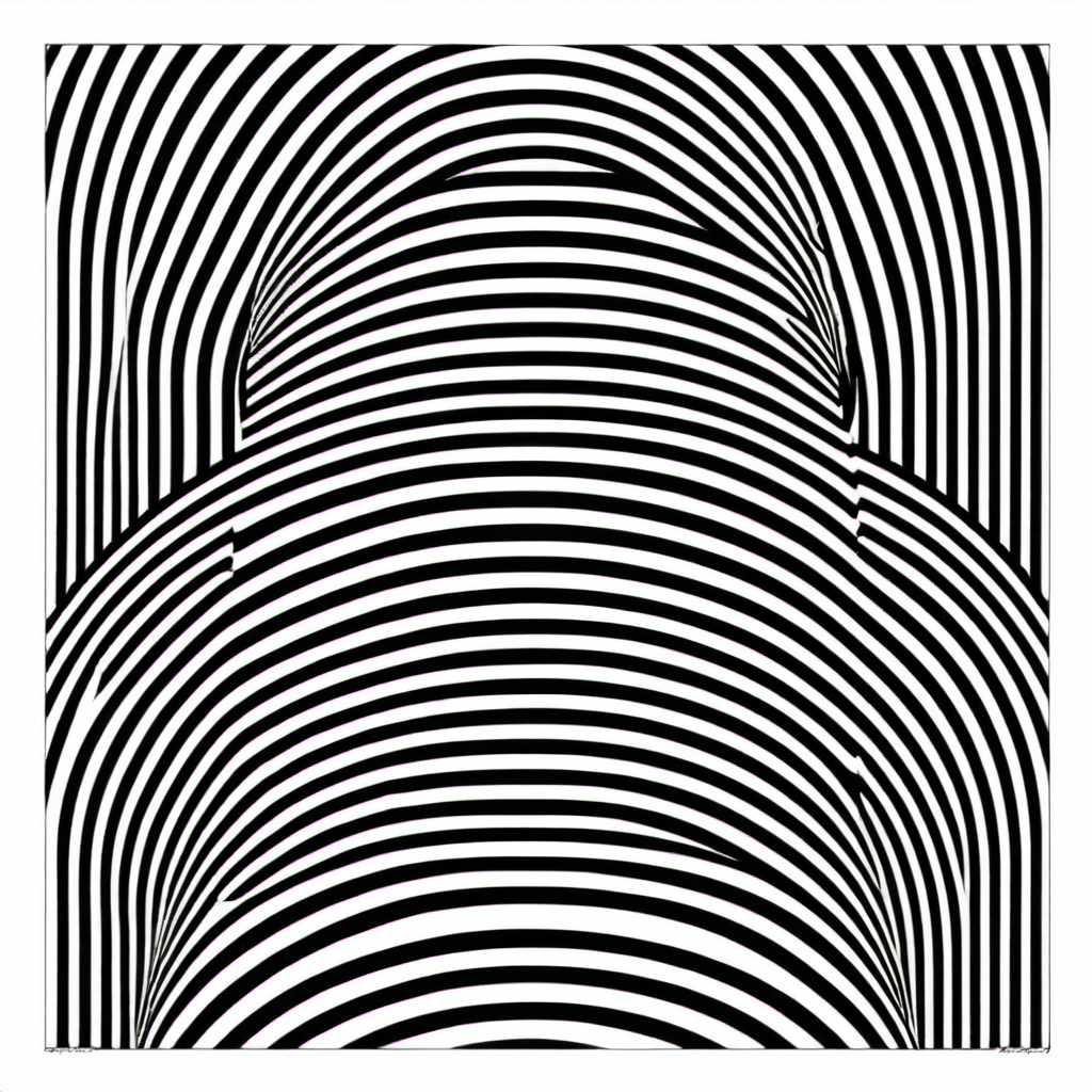 stripes Le Parc  a cross path with a black and white design abstraccion geometrica, stripes, lineas, patterns, black and white  <lora:LeParc_AI_LoRA_XL_v2.1:1>