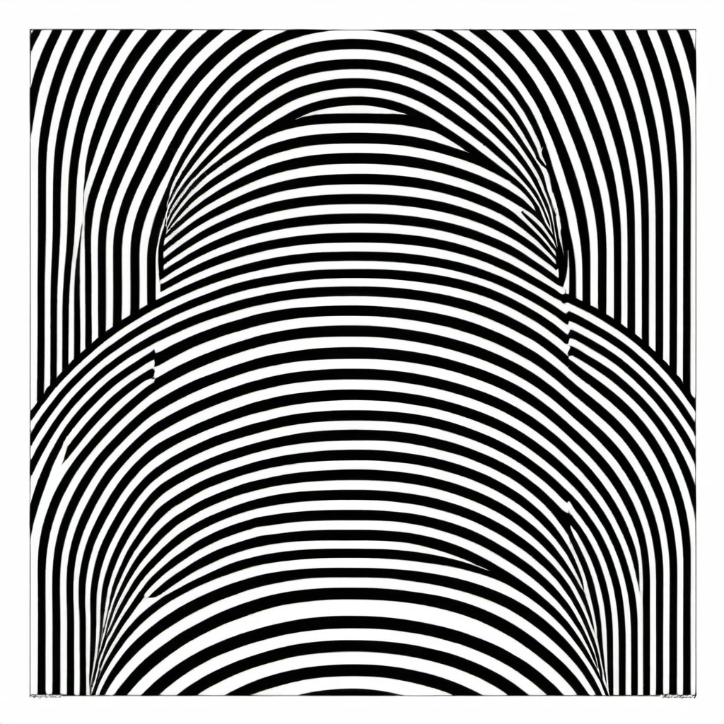 stripes Le Parc a cross path with a black and white design abstraccion geometrica, stripes, lineas, patterns, black and white <lora:LeParc_AI_LoRA_XL_v2.1:1>
