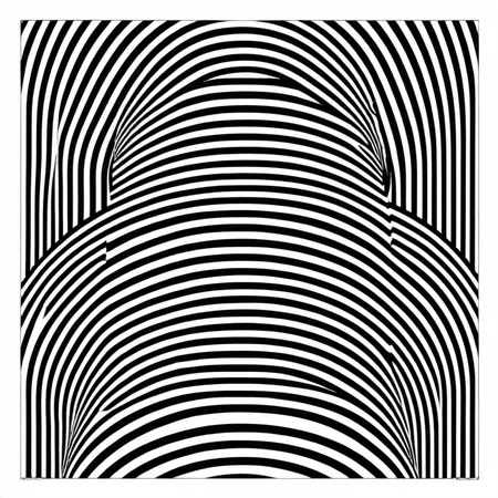 stripes Le Parc a cross path with a black and white design abstraccion geometrica, stripes, lineas, patterns, black and white <lora:LeParc_AI_LoRA_XL_v2.1:1>