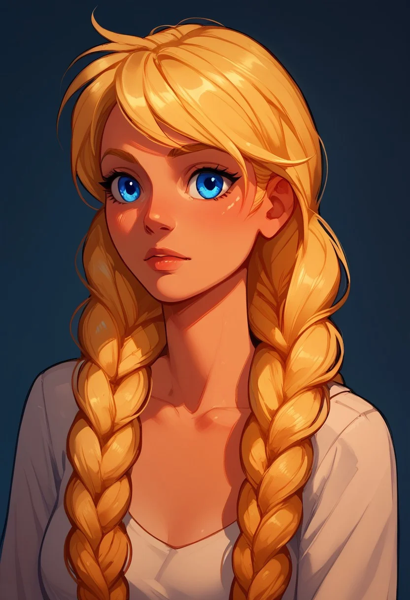 score_9, score_8_up, score_7_up, slavya, blonde hair, very long hair, long hair, twin braids, blue eyes, in full growth