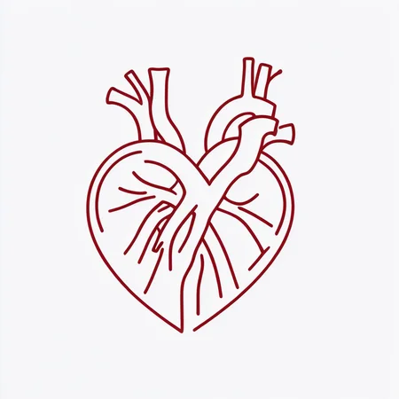 <lora:Simplest_line_art:1> ARSMJSTYLE, simplest line art, line art heart, A drawing of a human heart with red hearts., heart, white background, monochrome, simple background, no humans, solo, spot color