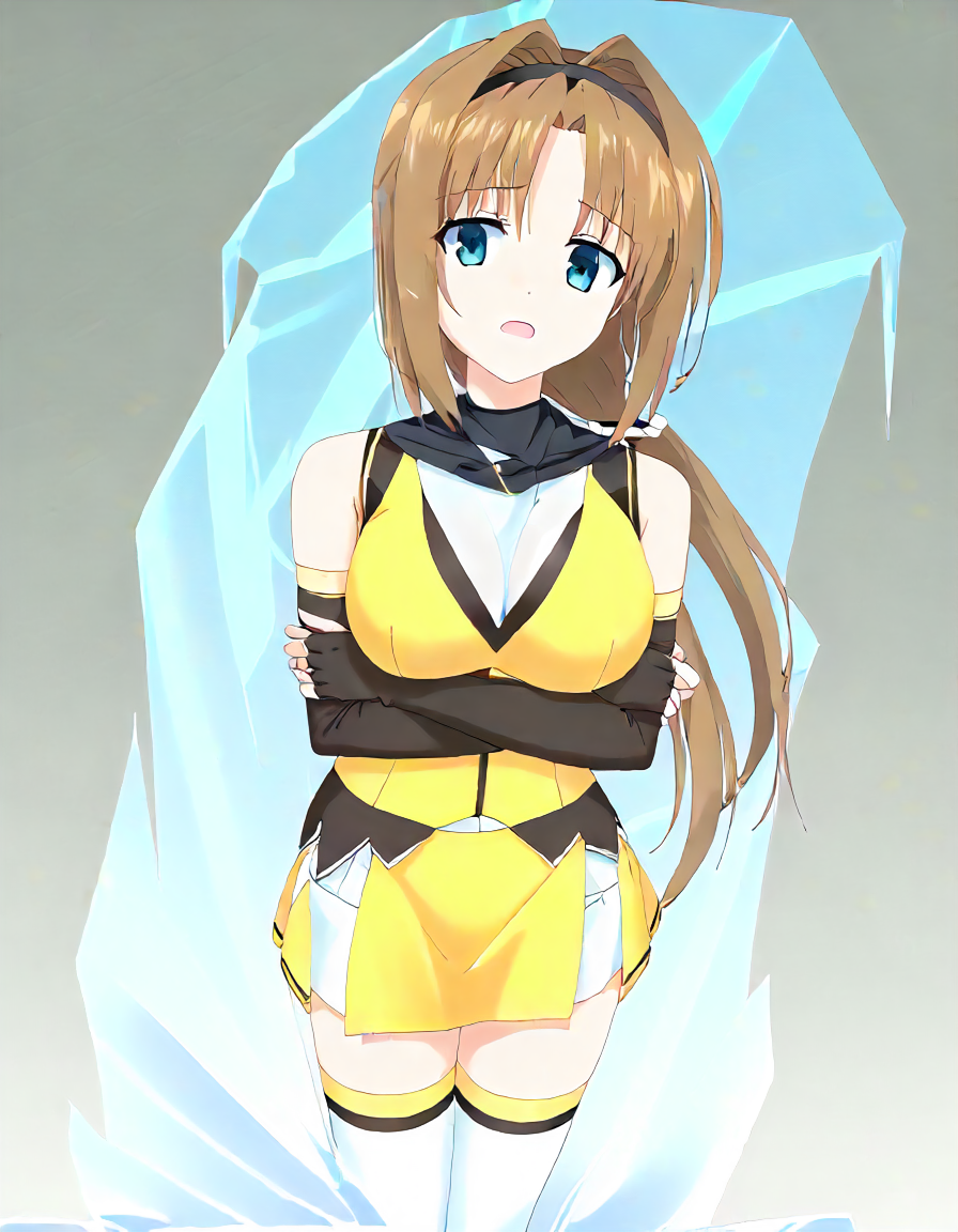 <lora:frozen_XL_pony_v1:1.6>frozen, 1girl, ice,transparent,  <lora:takamori_haruka_XL_pony_v1:0.8> takamori haruka, BREAK score_9, score_8_up, score_7_up, BREAK source_anime, rating_explicit, best quality, masterpiece, uncensored,<lora:sdxl_lightning_4step_lora:1>(clear eyes:1.2),clear art,zPDXLpg