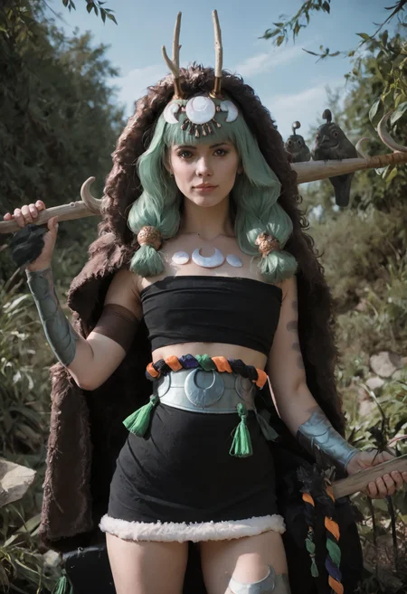 score_9, score_8_up, score_7_up,score_6_up, photo \(medium\), realistic,
photo of artemisHades2, ,coat, tube top, necklace, skirt, outside, fur trim, , bird, weapon \(bow\),
<lora:artemisHades2Pony:1>,