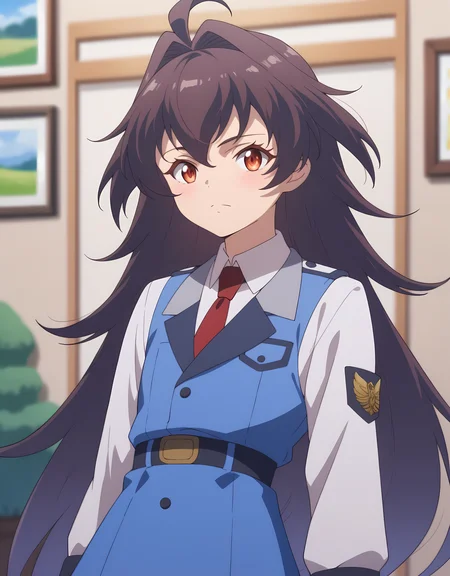 curmbles, score_9, score_8_up, score_7_up, score_6_up, score_5_up, score_4_up, anime coloring, Masterpiece, megami magazine, source_anime, Uncensored, bedroom, frederica ronsefort, fredericas uniform, long hair, <lora:sdxl_lightning_4step_lora:1> <lora:FredericaRosenfort:0.7> <lora:age_slider_v4:-2>