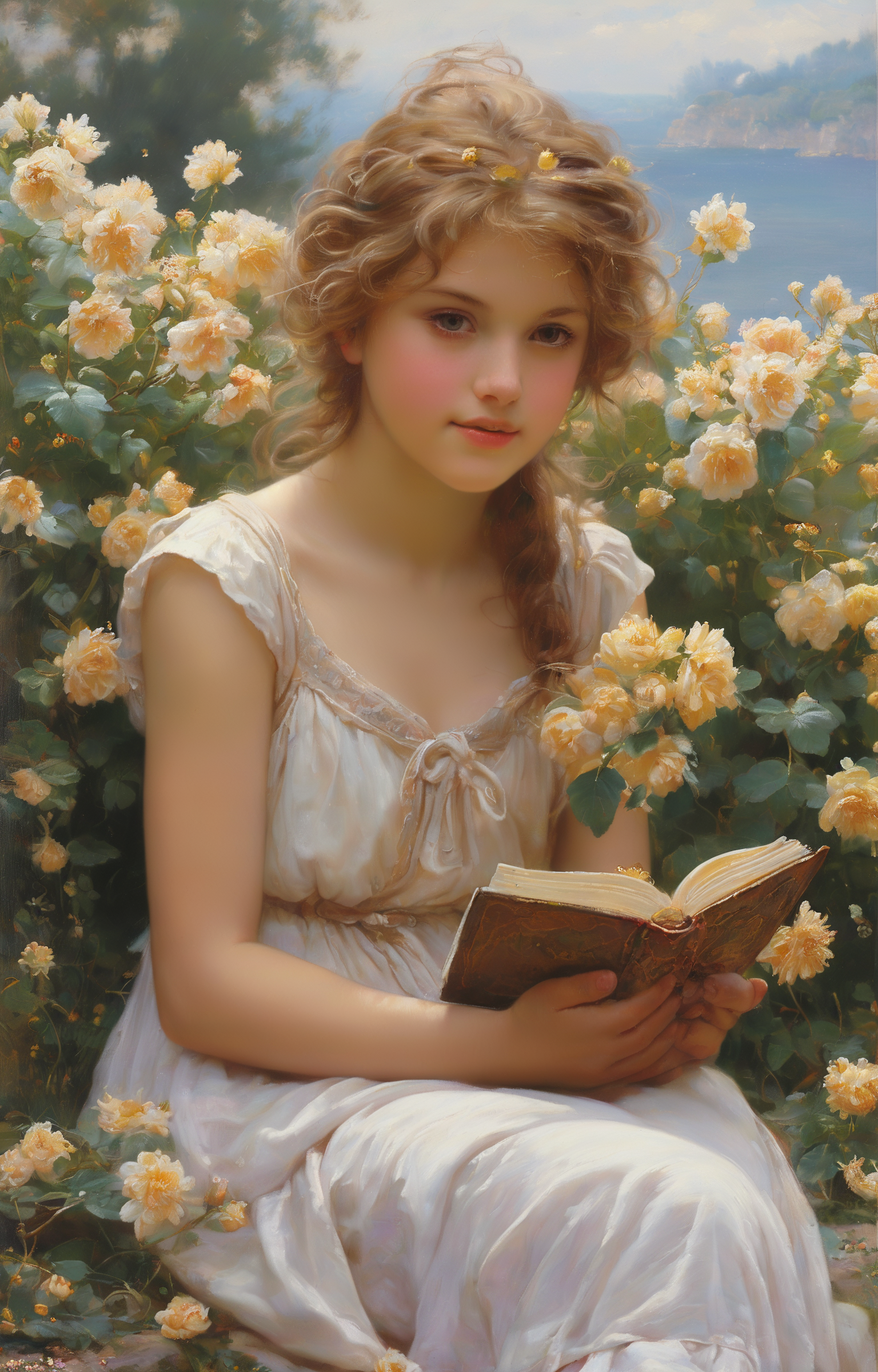 masterpiece,best quality,<lora:tbh270-sdxl:0.9>,illustration,style of Guillaume Seignac tech genius teenage girl