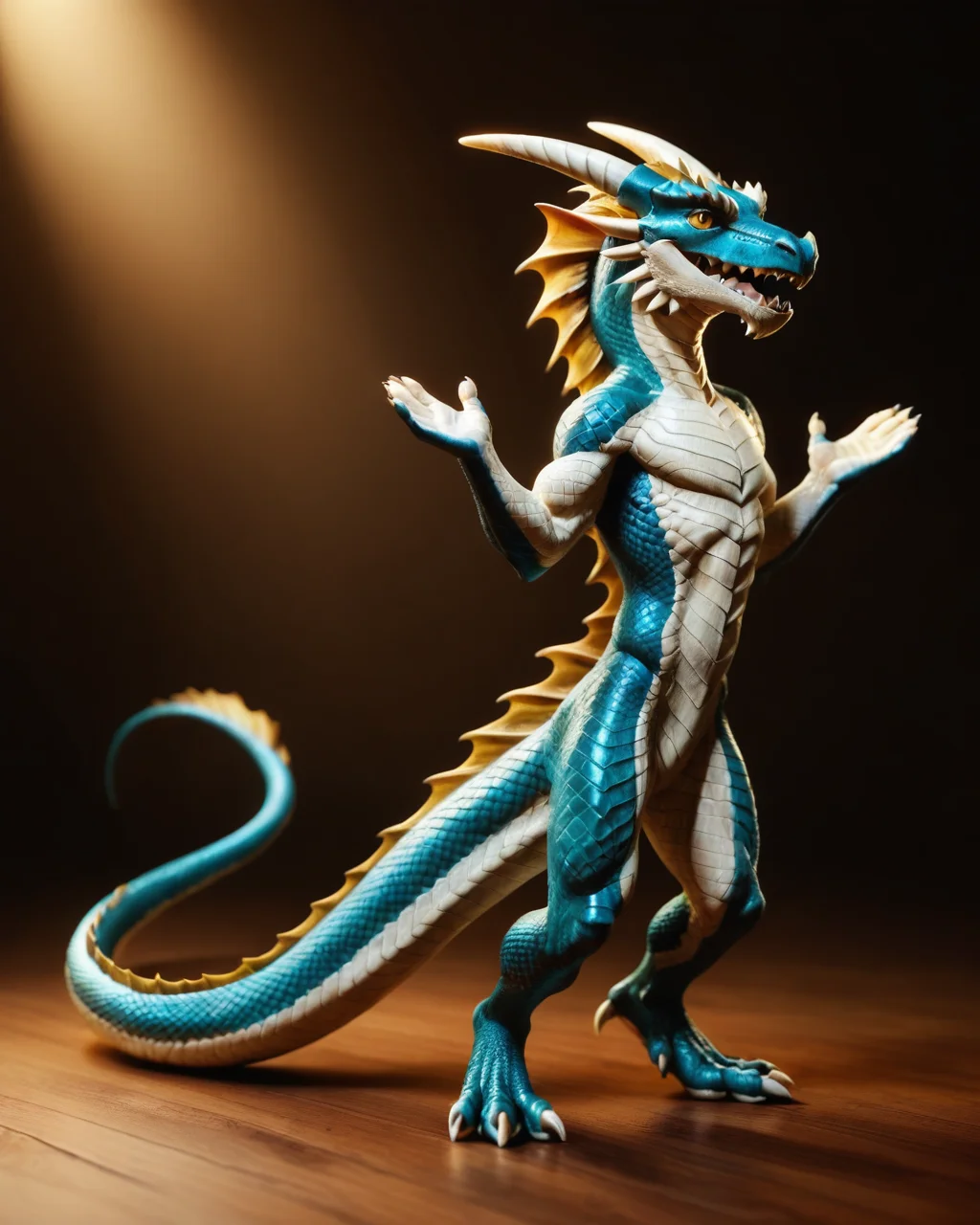 score_9, score_8_up, score_7_up, intricate details, rating_safe,
<lora:SnakeSkinStyle:0.7>,
1boy(solo,
anthro furry, dragon with Jed-snkskn, snakeskin,
full body, looking at the viewer, solo, happy), detailed background, depth of field, subsurface scattering,
<lora:ral-chrosc-clr:0.5>, ral-chrosc-clr,
<lora:xl_more_art-full_v1:0.3>,
<lora:add-detail-xl:0.3>