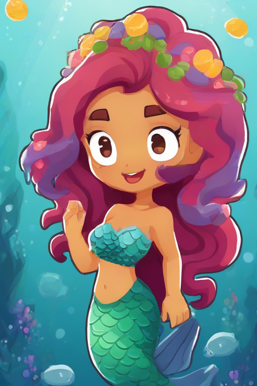 <lora:PE_BTD6Style:1> PEBTD6Style,cartoon,
Mermaid